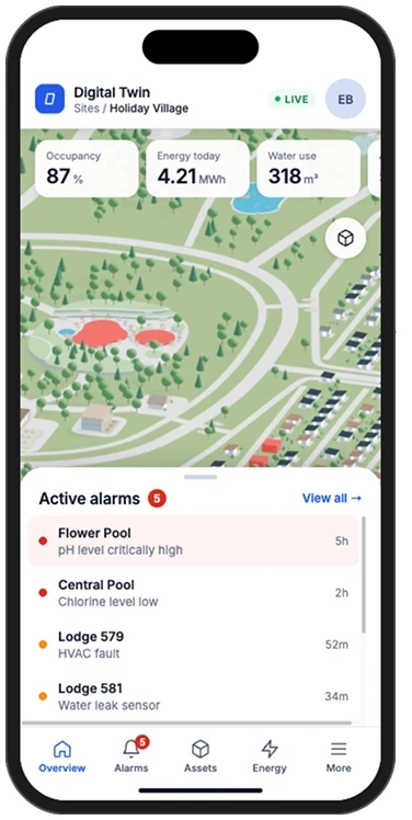 The Digital Twin app on a phone