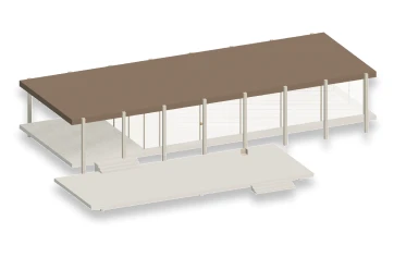 Shared building 1, 3D render