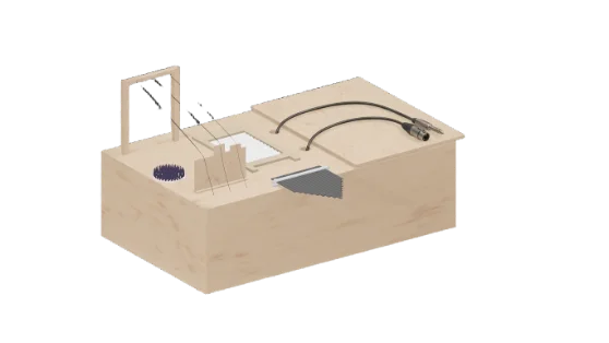 3D render of the resonant top in place on the cart